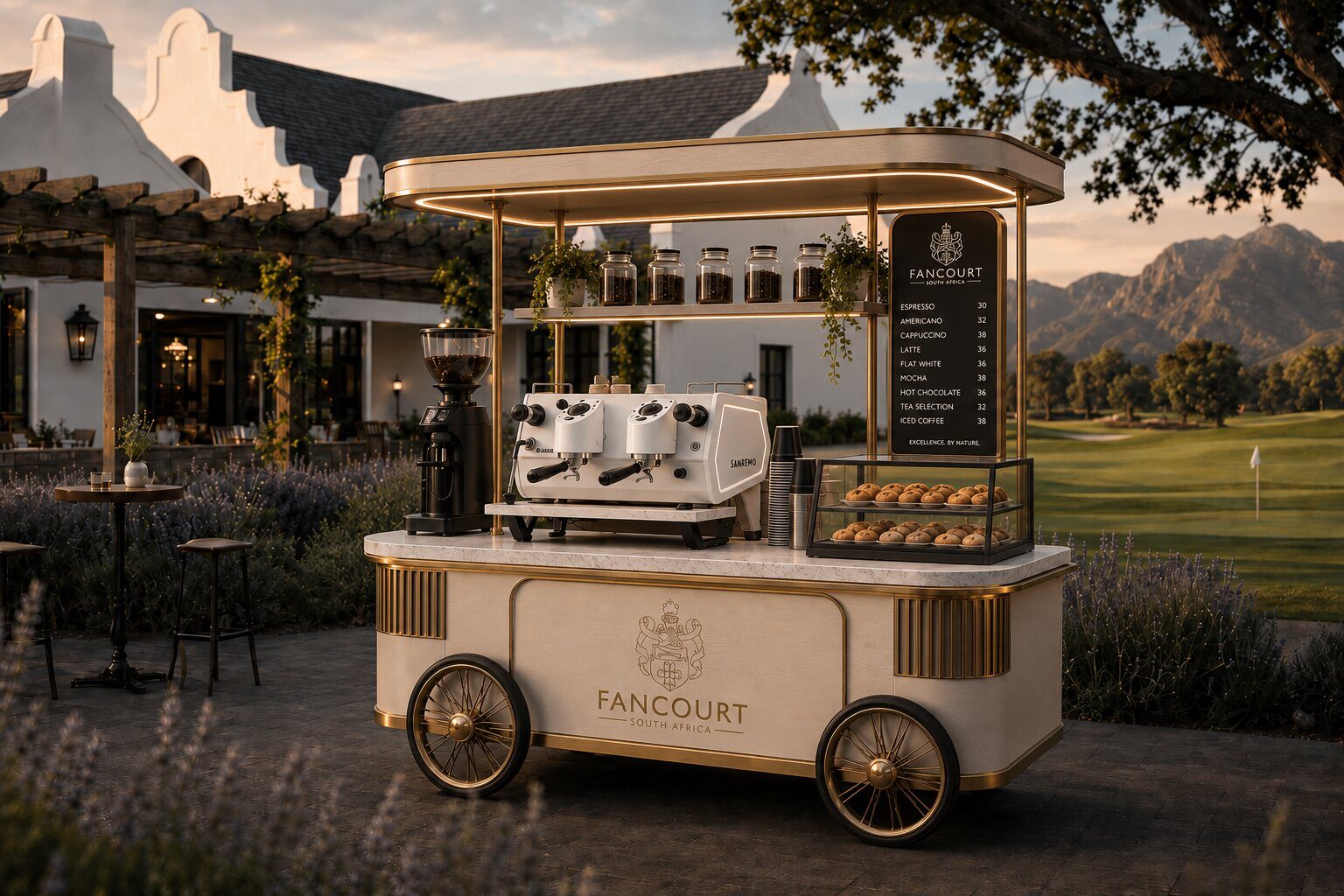 Bespoke mobile coffee cart