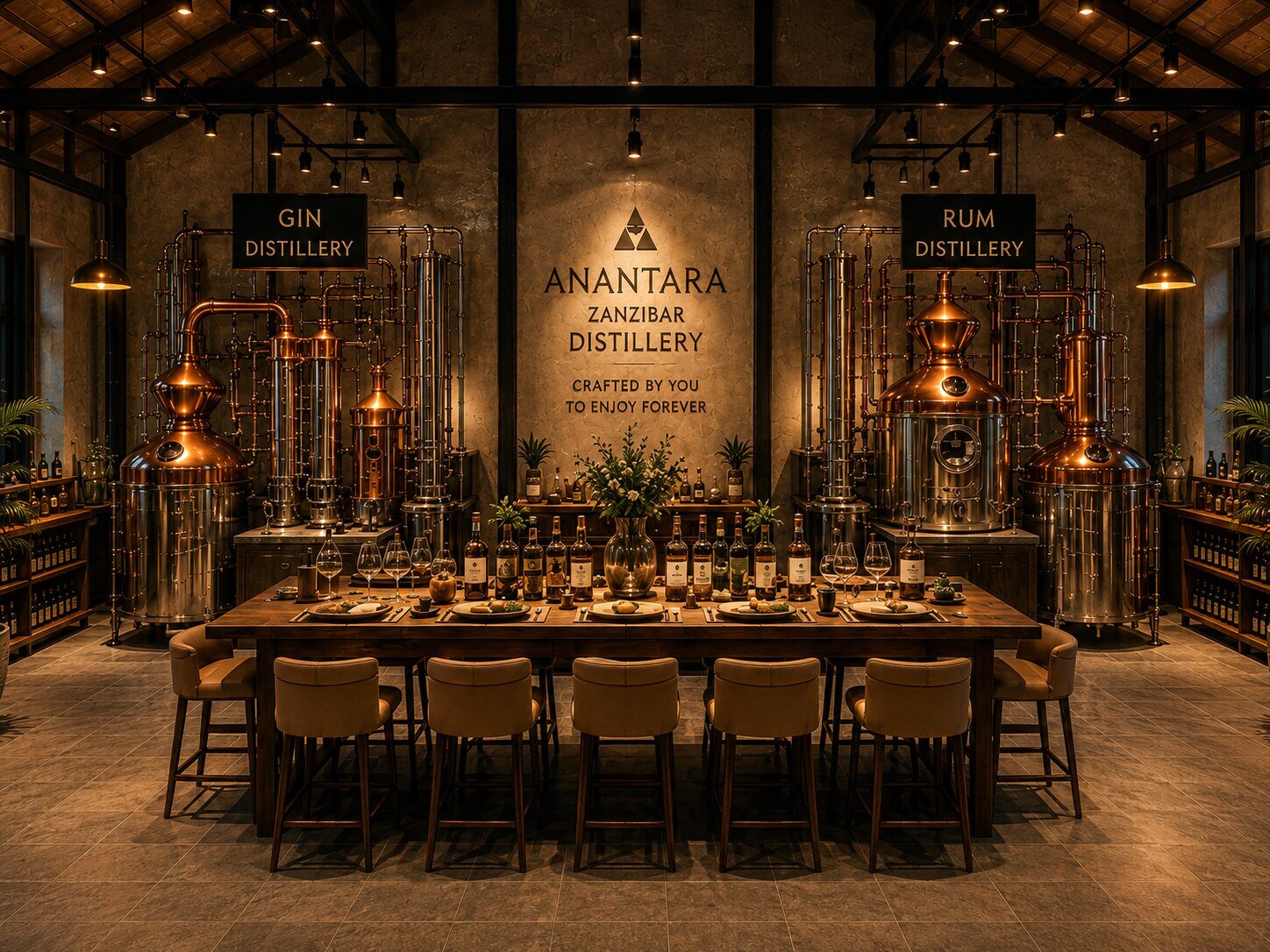 Anantara Zanzibar rum & gin distillery