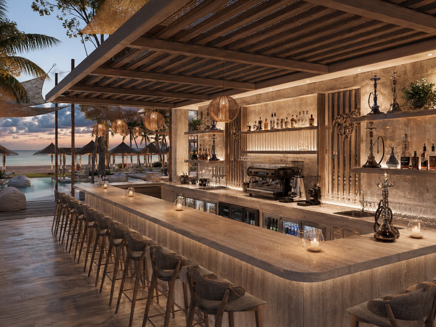 Beach bar concept designed by Black Mango Solutions