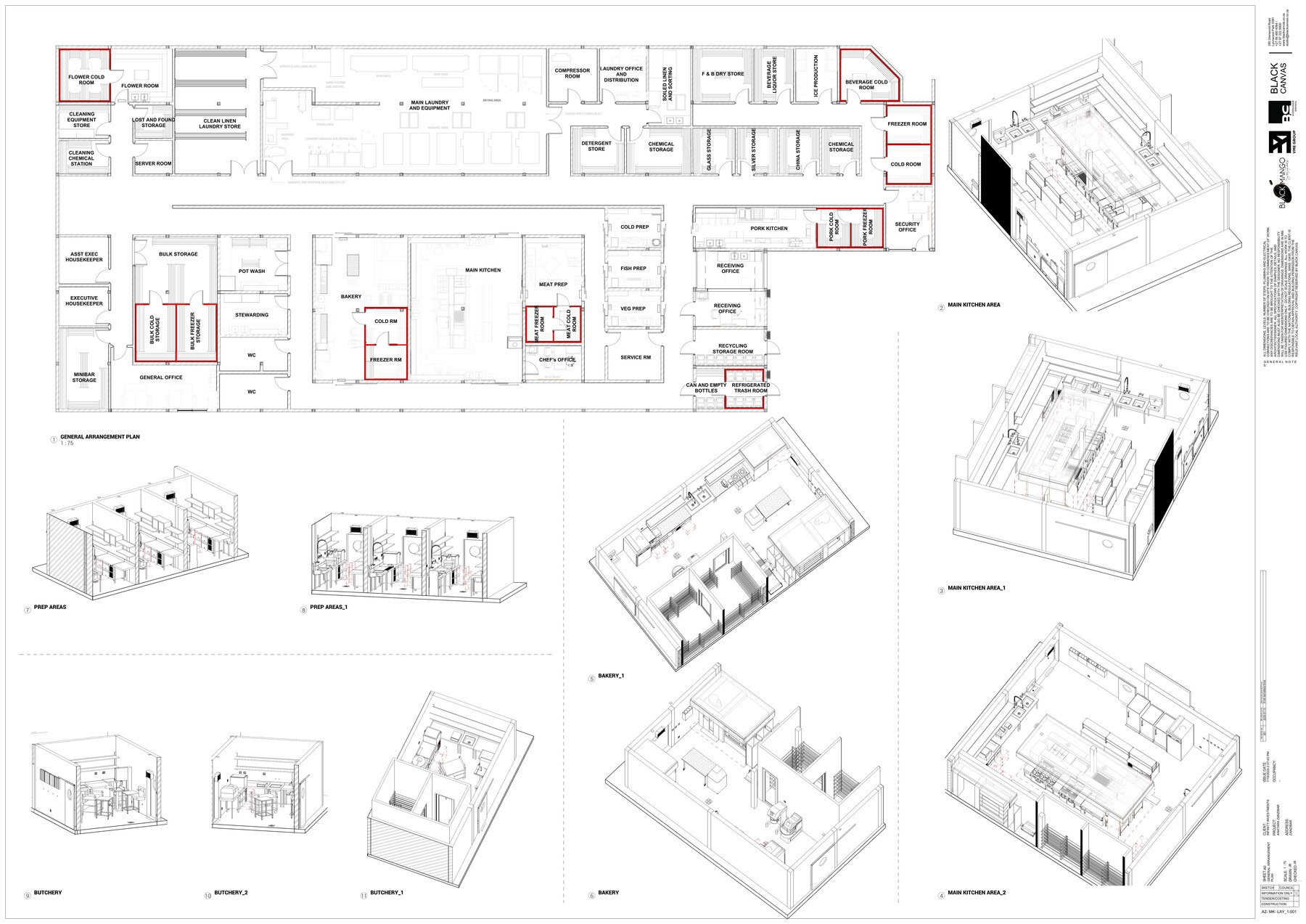 Kitchen technical drawing